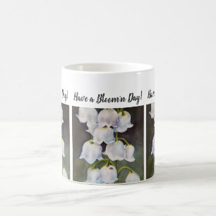 Lady Bug and Lily of the Valley Watercolor Blume Kaffeetasse