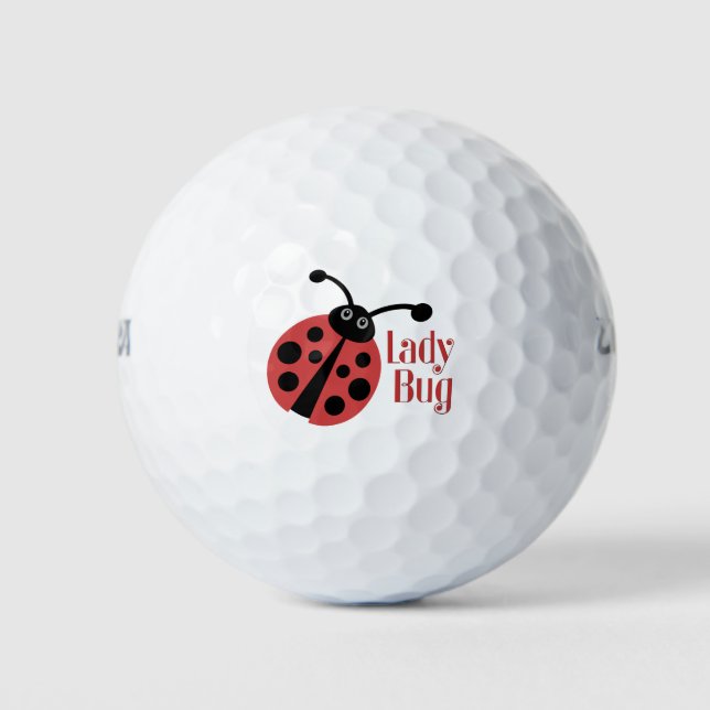 Lady Bug Animal Print Logo Golfball (Vorderseite)