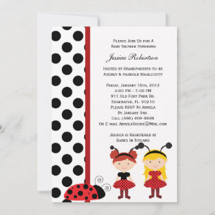 Lady Bug Baby Shower Einladung