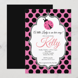 Lady Bug Baby Shower Einladung