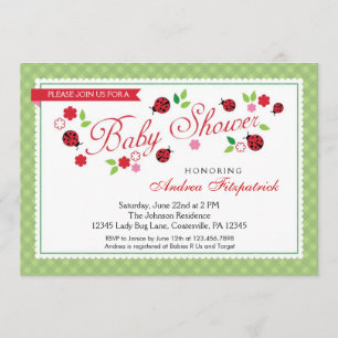 Lady Bug Baby Shower Einladung