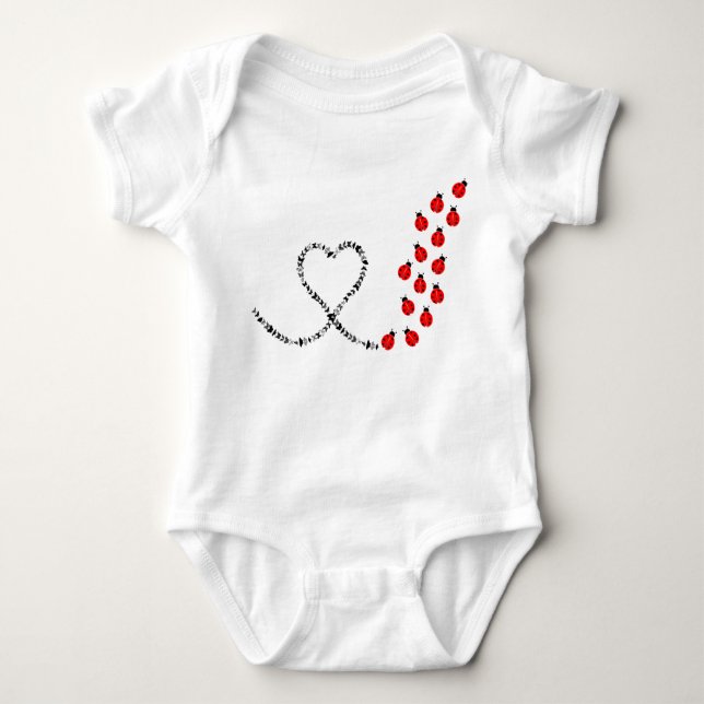 Lady Bug Baby Strampler (Vorderseite)