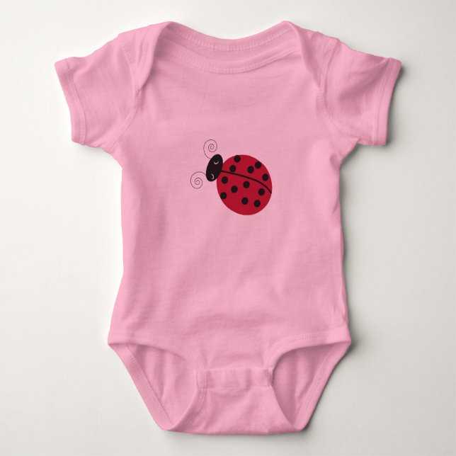 Lady Bug Baby Strampler (Vorderseite)