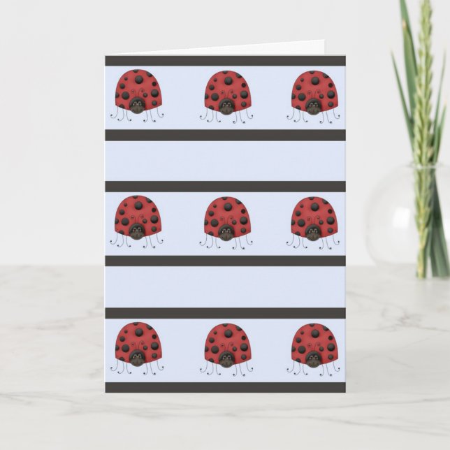 Lady Bug Birthday Card Karte (Vorderseite)