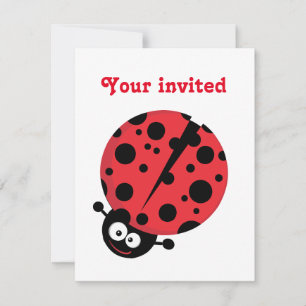 Lady Bug Birthday Einladung