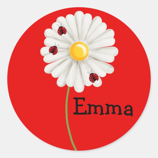 Lady Bug Birthday Stickers (Vorderseite)