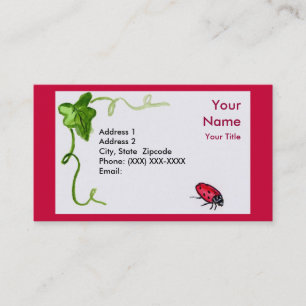 Lady Bug Business Card Visitenkarte