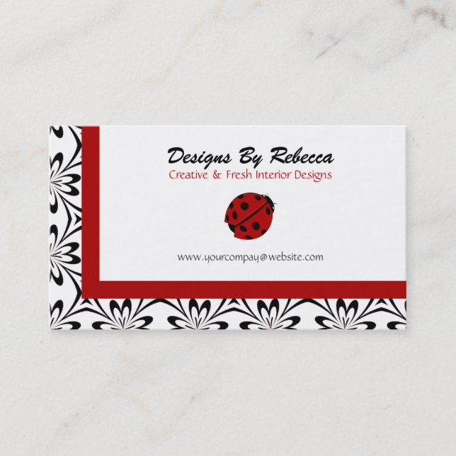 Lady Bug Business Cards Visitenkarte (Vorderseite)