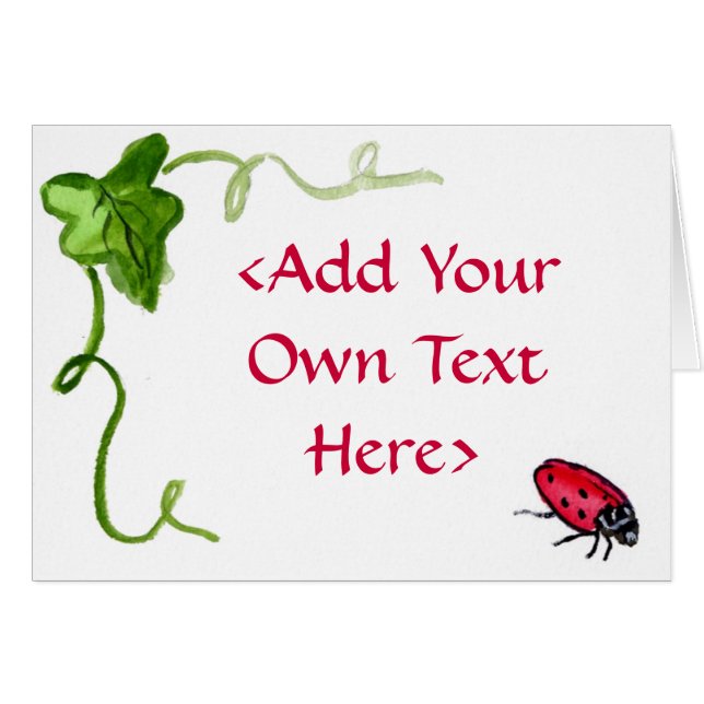 Lady Bug Card (Vorderseite (Horizontal))