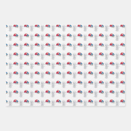 Lady Bug/Herz Packpapier-Bundle Geschenkpapier Set