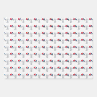 Lady Bug/Herz Packpapier-Bundle Geschenkpapier Set