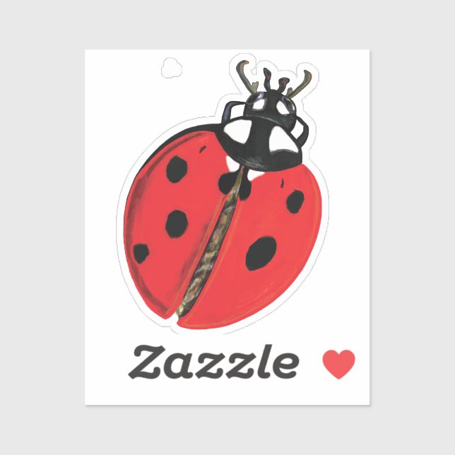 Lady Bug Illustration Aufkleber (Blatt)