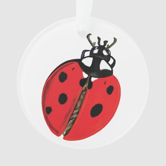 Lady Bug Illustration Ornament (Vorderseite)