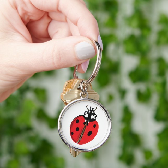 Lady Bug Illustration Schlüsselanhänger (Hand)