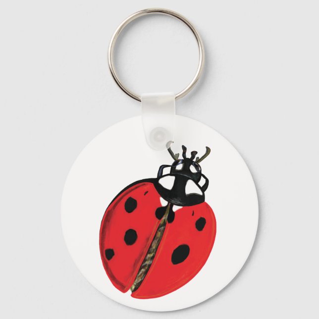 Lady Bug Illustration Schlüsselanhänger (Vorderseite)