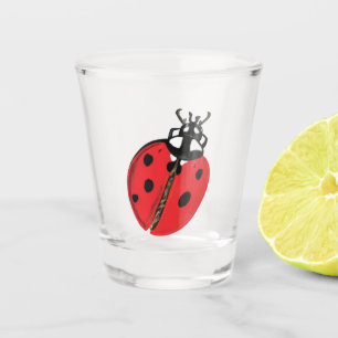 Lady Bug Illustration Schnapsglas