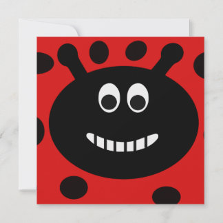 Lady Bug Kinder Einladungen zur Geburtstagsparty