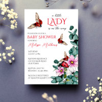 Lady Bug kleine Dame Baby Dusche Einladung