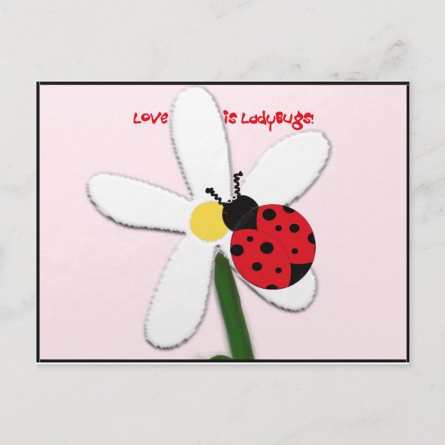 Lady Bug Lovin Postkarte (Vorderseite)