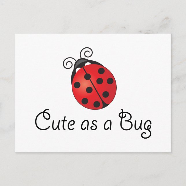 Lady Bug - Niedlich als Bug Postkarte (Vorderseite)