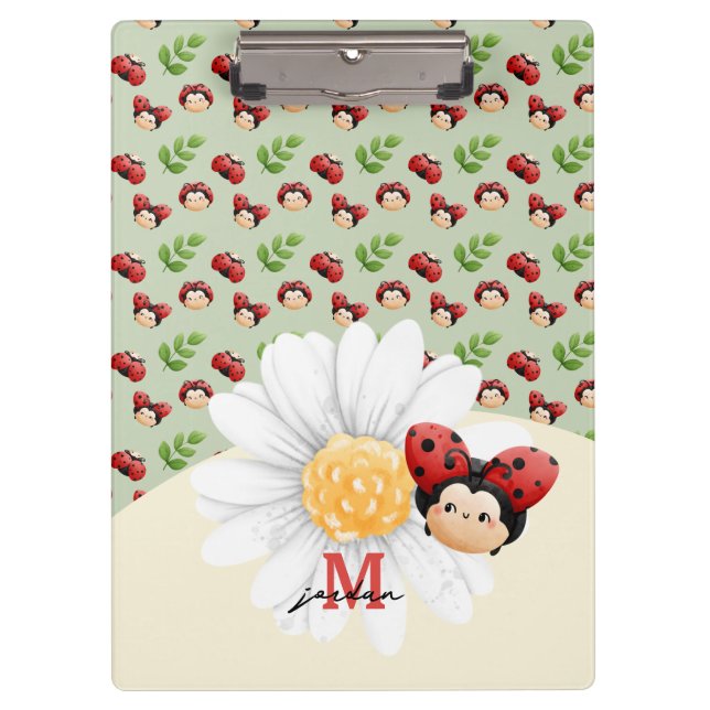Lady Bug Niedliches Muster Kids Custom Klemmbrett (Vorderseite)