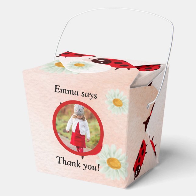 lady bug party photo geschenkschachtel (Vorderseite)