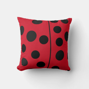 Lady Bug Red und Black Design Kissen