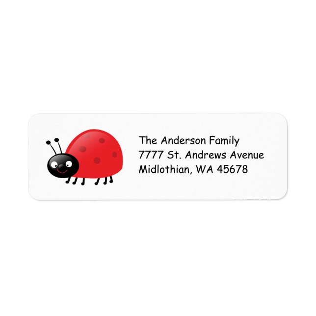 Lady Bug Return Address Label (Vorne)