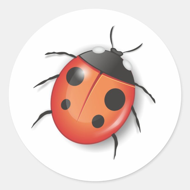 Lady Bug Sticker Umschlag Aufkleber (Vorderseite)