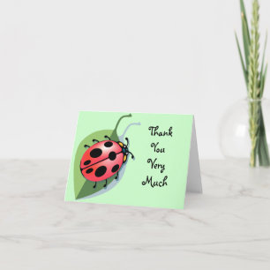 Lady Bug Thank You Notes Dankeskarte