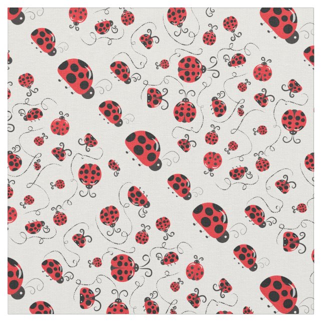 Lady Bugs Überall Stoff (Nahaufnahme)