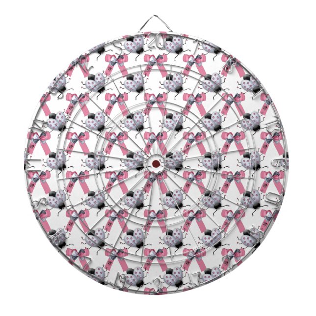 Lady Bugs und Bows Dartscheibe (vorne)