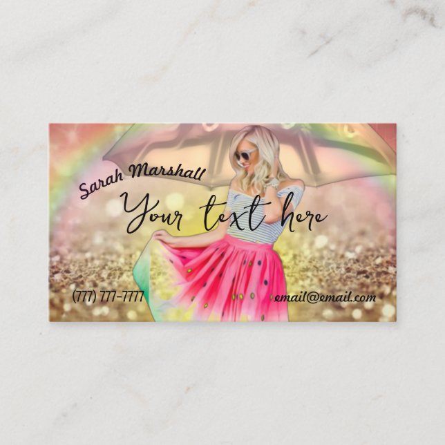 Lady Business Card Visitenkarte (Vorderseite)
