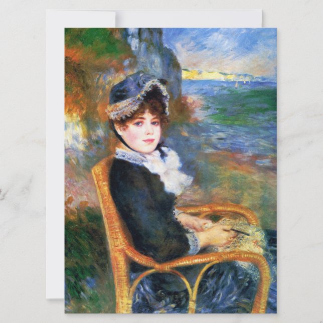 Lady by the Seashore (von Pierre-Auguste Renoir) Karte (Vorderseite)