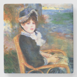 Lady by the Seashore (von Pierre-Auguste Renoir) Steinuntersetzer