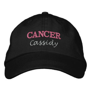 Lady Cancer Zodiac Pink Star Sign Bestickte Kappe