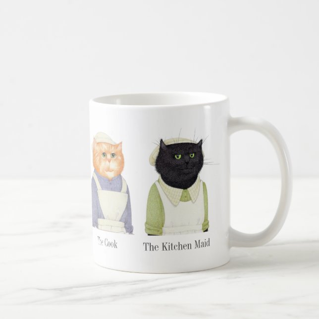 LADY CATS Weiße Tasse + Text (Rechts)