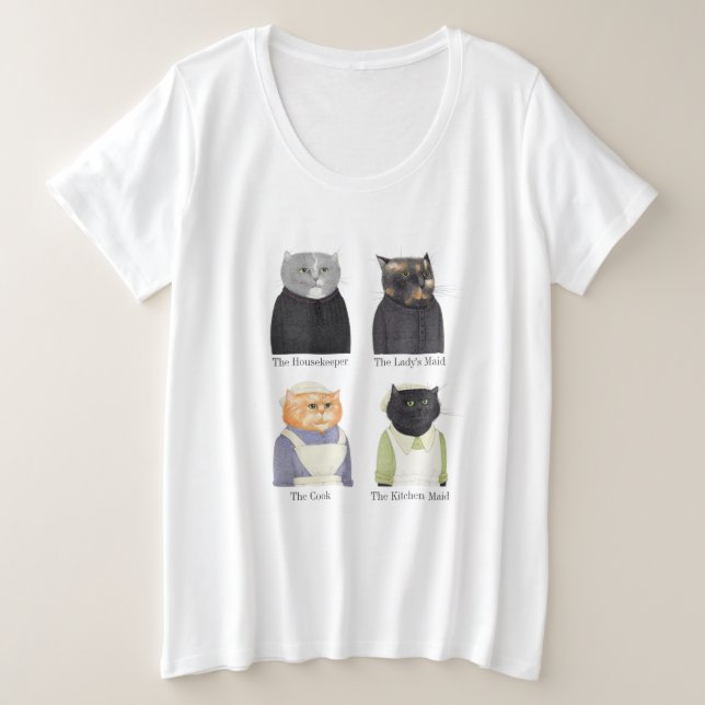 LADY CATS Women's Plus Size T - Shirt (Design vorne)