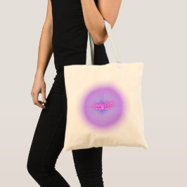 Lady-CEO-Lila-Aura-Glow-Ästhetik-Canvas Tragetasche