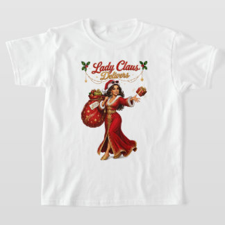 Lady Claus liefert Weihnachtsgeschenke aus T-Shirt
