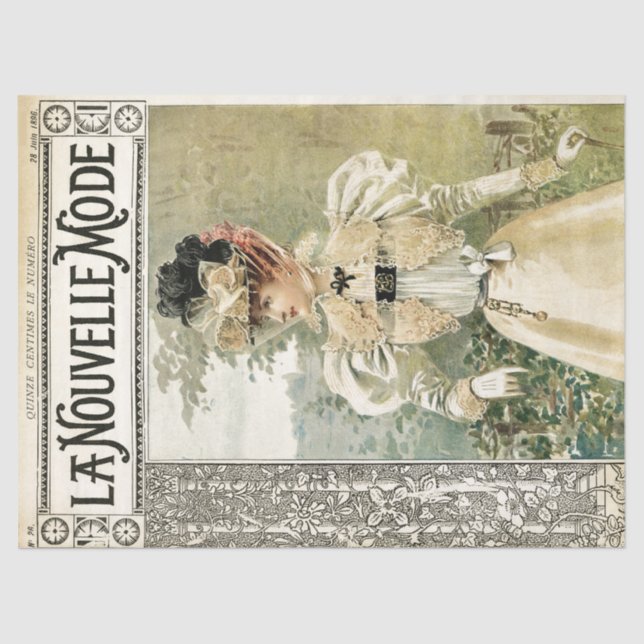Lady Decoupage Vintag Seidenpapier (Vorderseite)