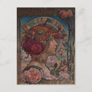 Lady der Rose Postkarte