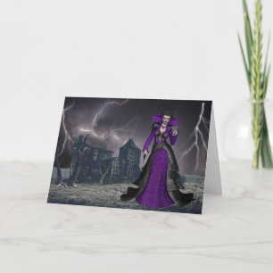 Lady des Manor Halloween Feiertagskarte