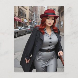 Lady Detective Postkarte