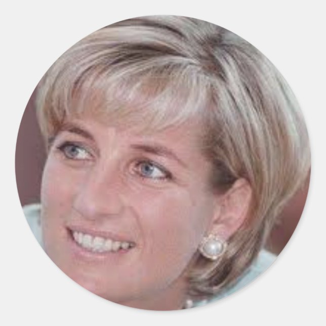 Lady Diana Runder Aufkleber (Vorderseite)