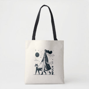 Lady, die ihre Tasche führt