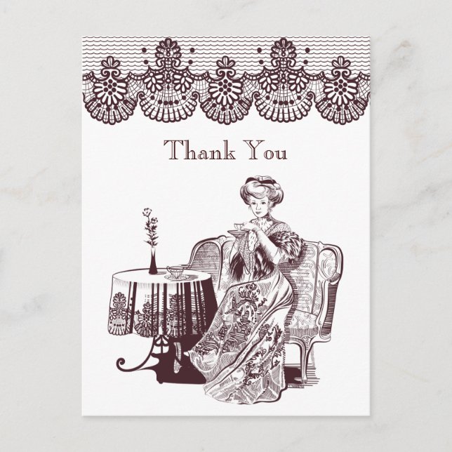 Lady Drink Postkarte (Vorderseite)