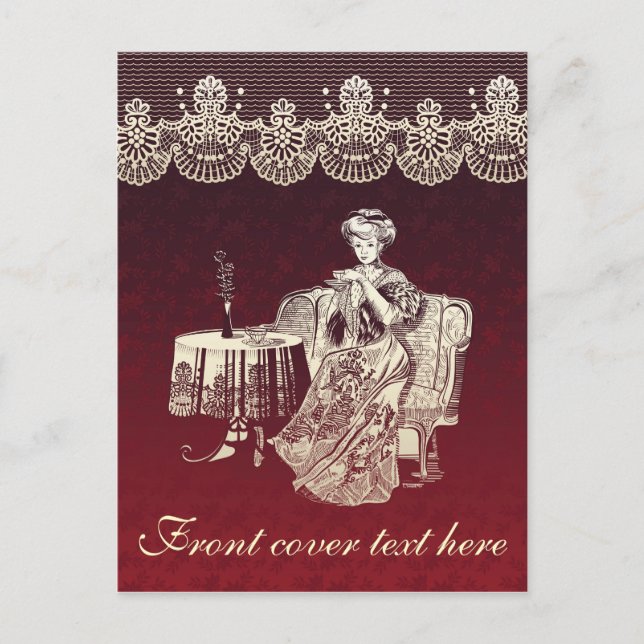 Lady Drink Postkarte (Vorderseite)