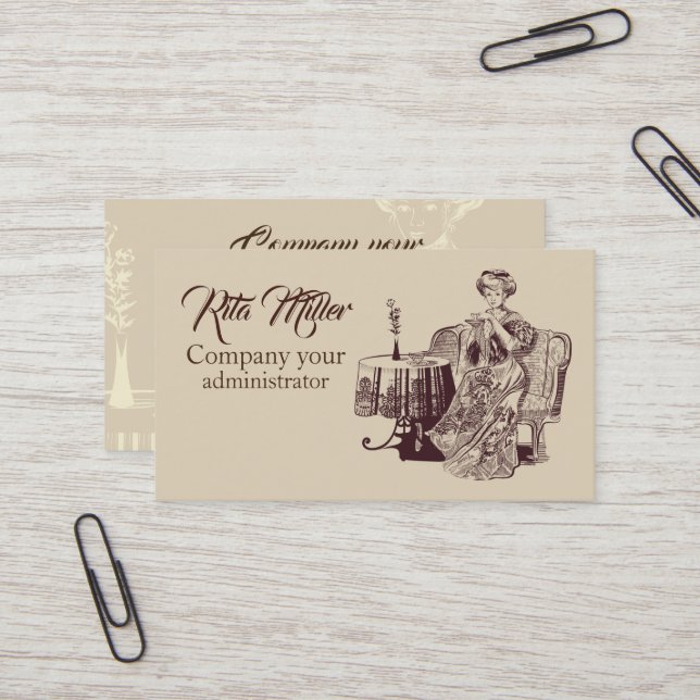 Lady Drink Visitenkarte (Vorderseite/Rückseite Beispiel)