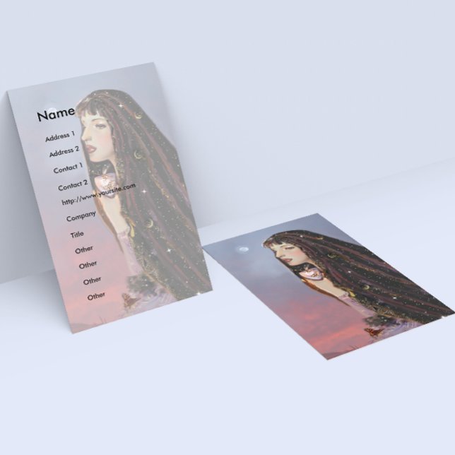 Lady Dusk Business Card Visitenkarte (Von Creator hochgeladen)